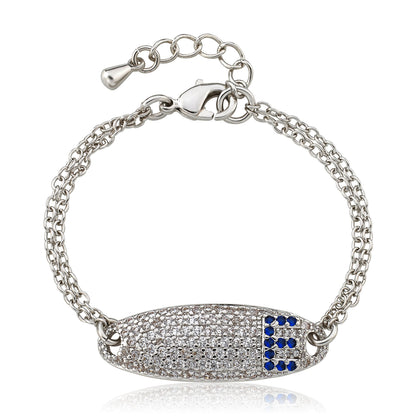 Pave ID Bracelet with Initial