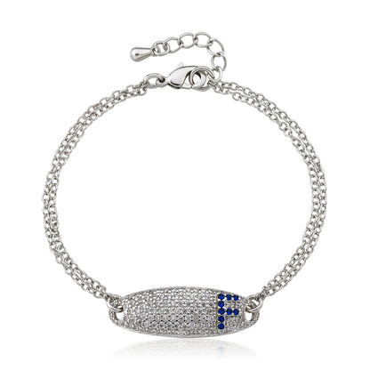 Pave ID Bracelet with Initial