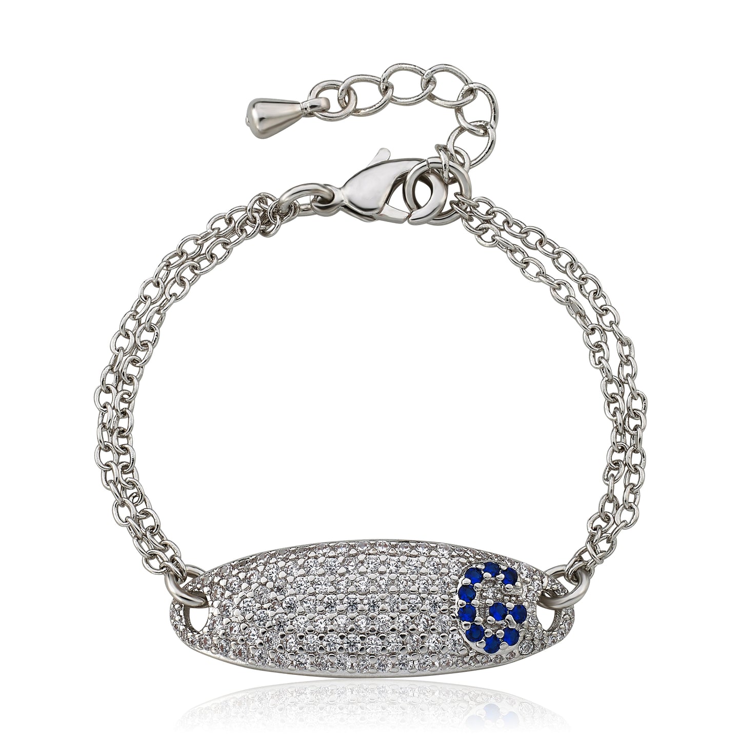Pave ID Bracelet with Initial