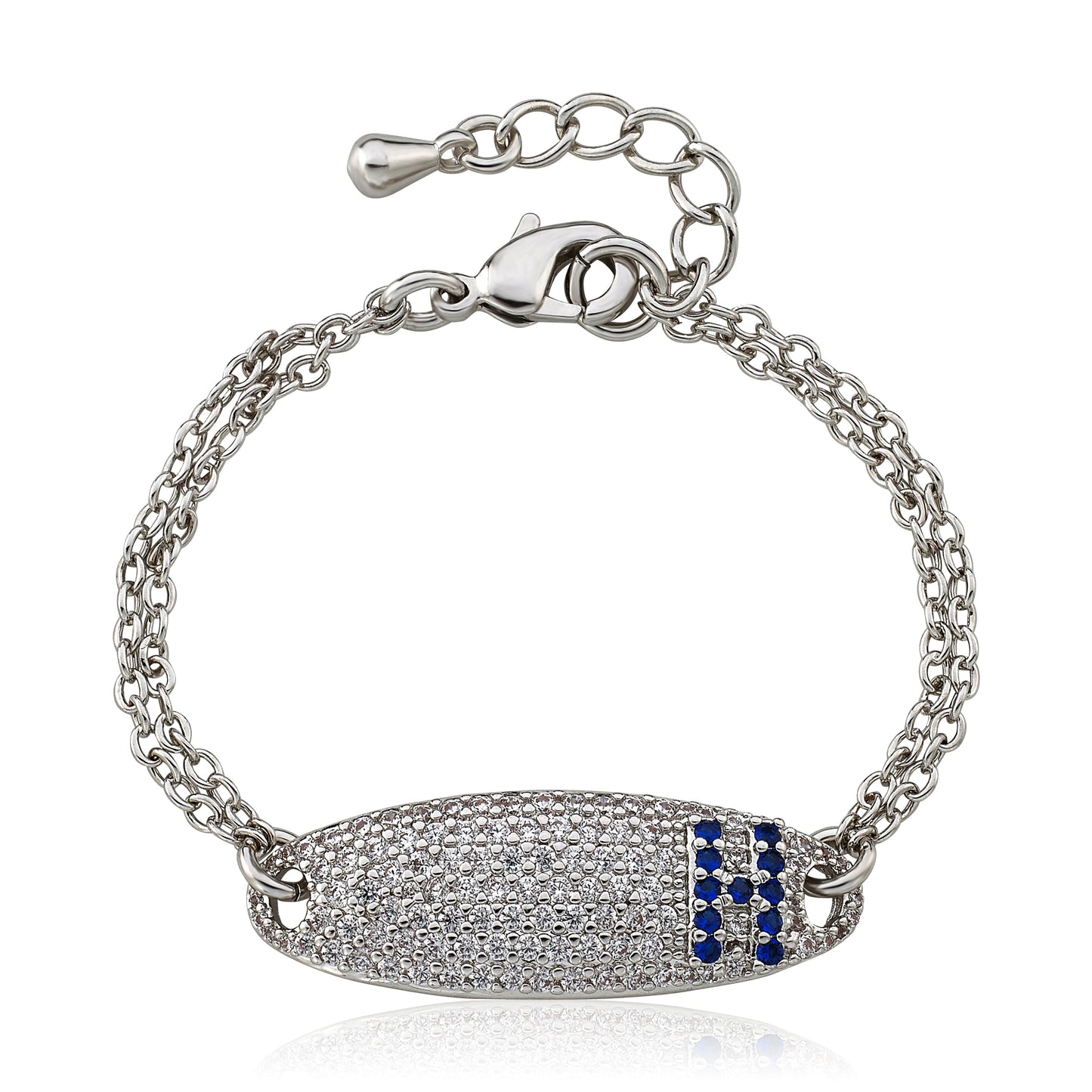 Pave ID Bracelet with Initial