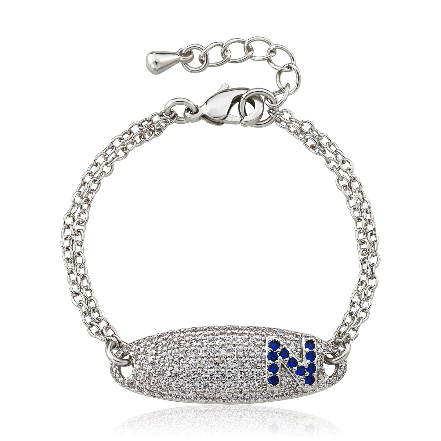 Pave ID Bracelet with Initial