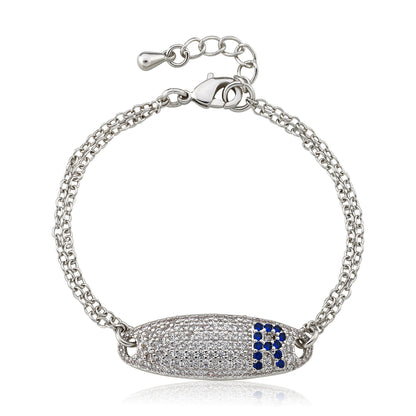 Pave ID Bracelet with Initial
