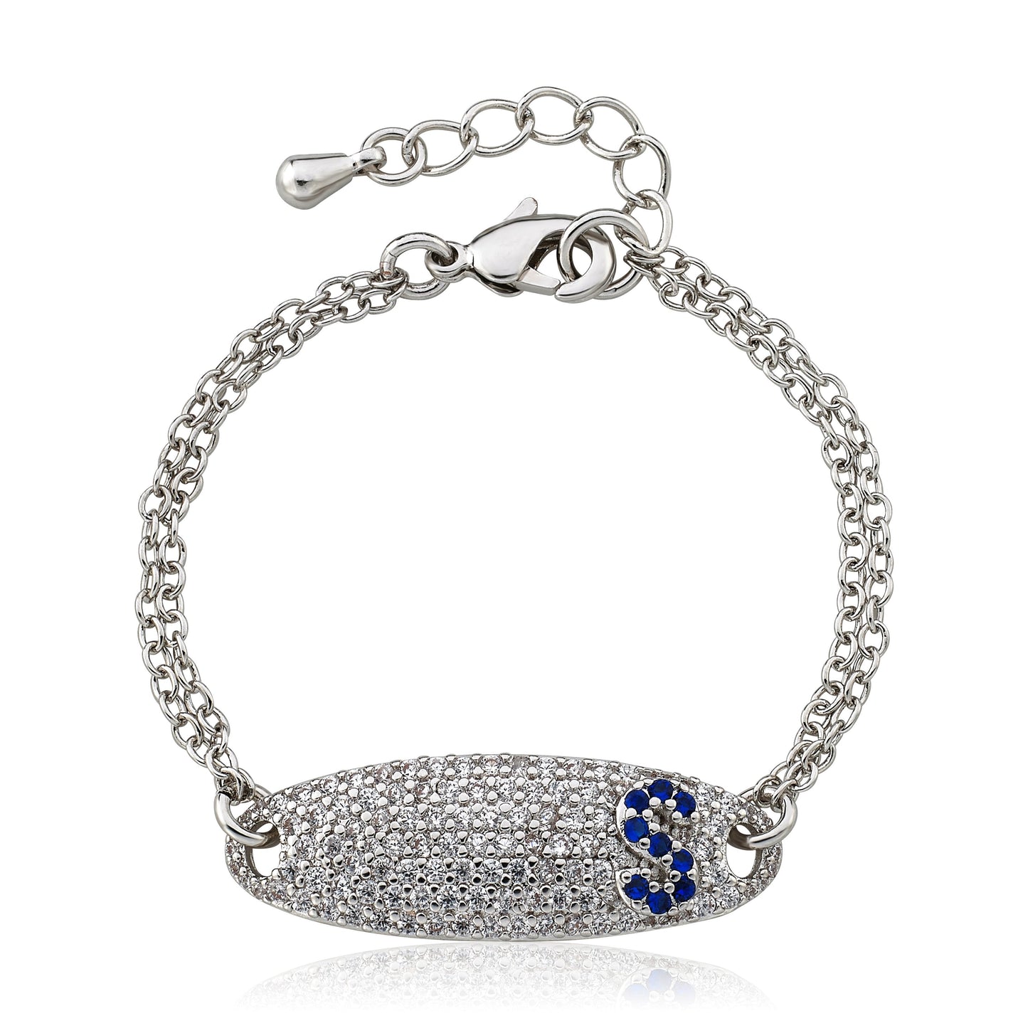 Pave ID Bracelet with Initial