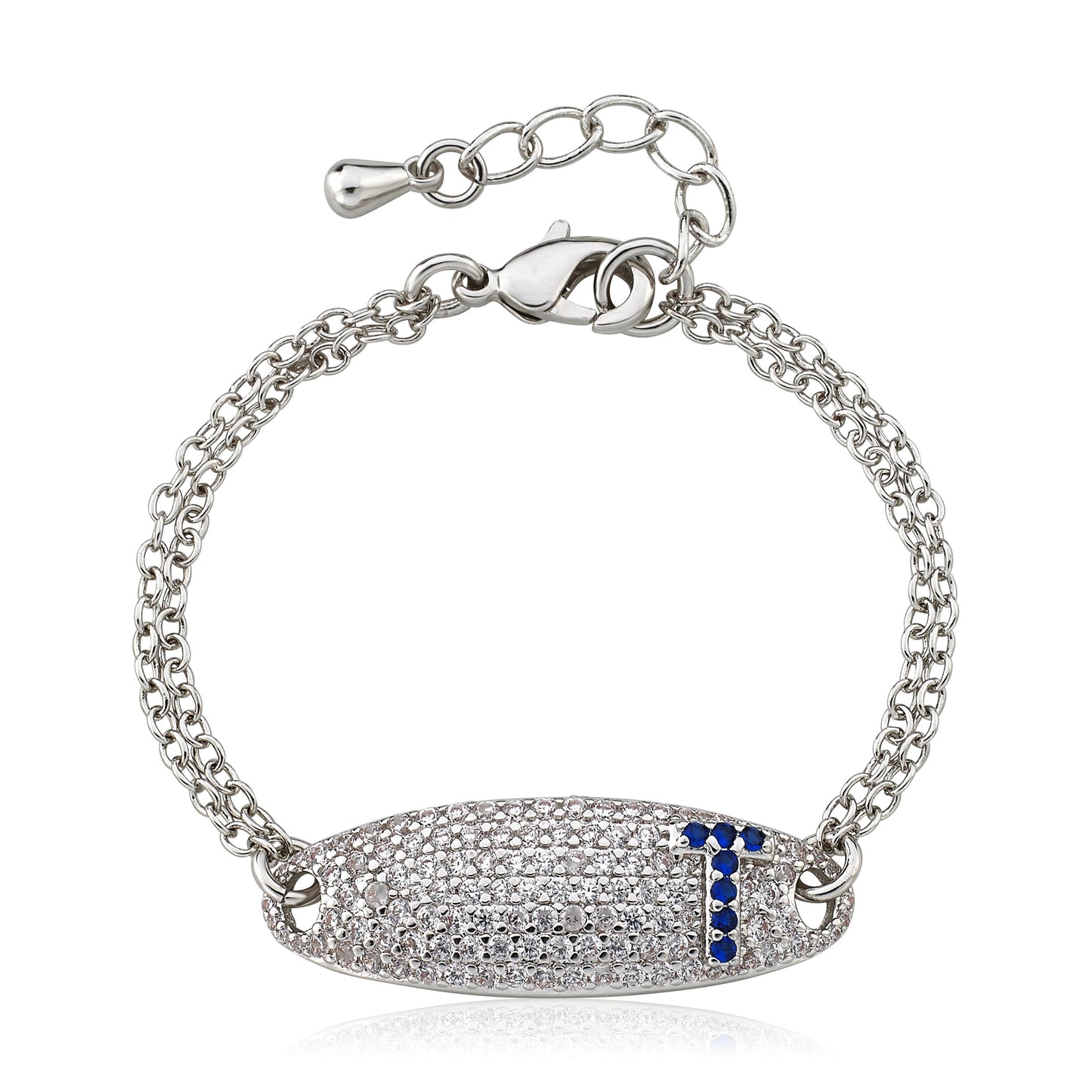 Pave ID Bracelet with Initial
