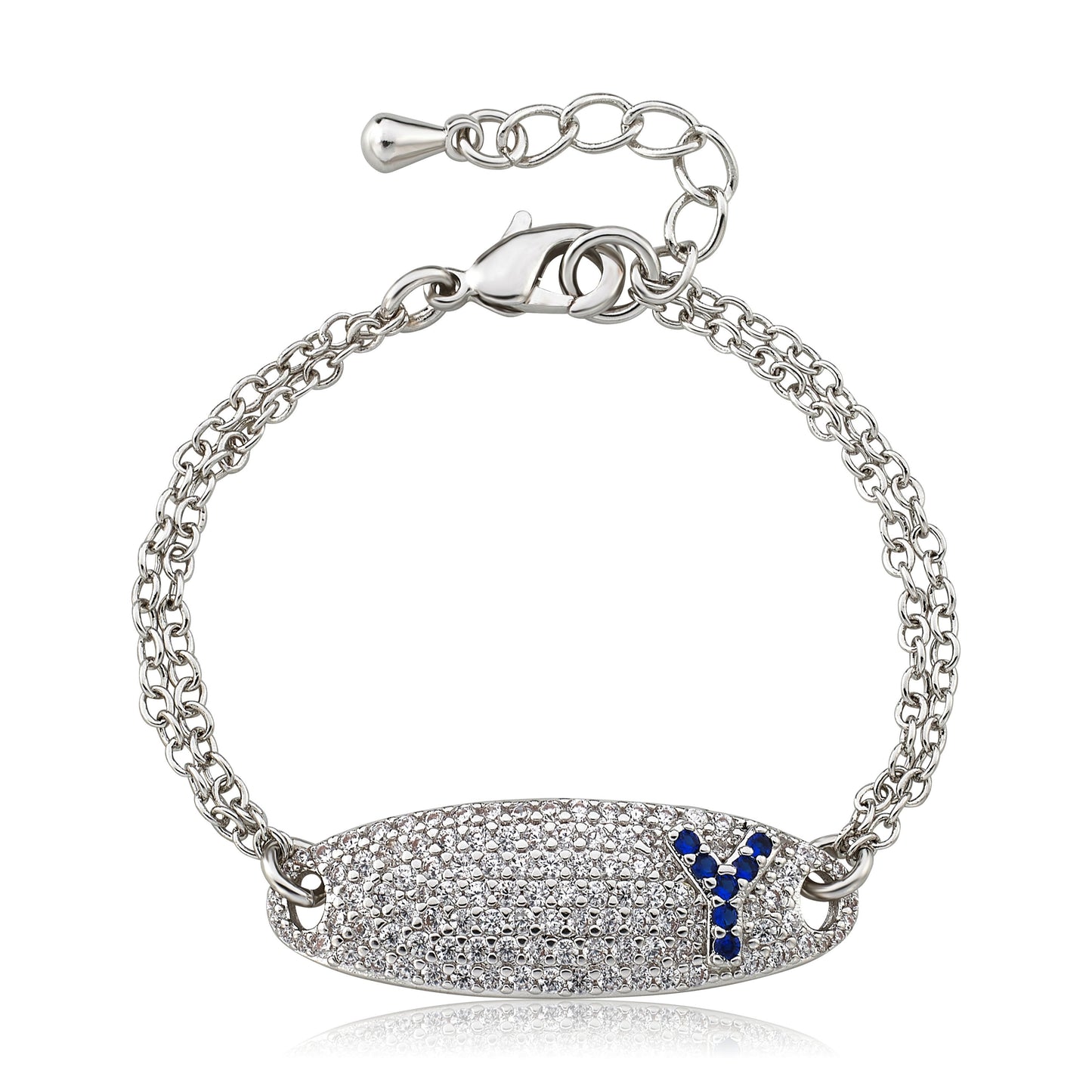 Pave ID Bracelet with Initial