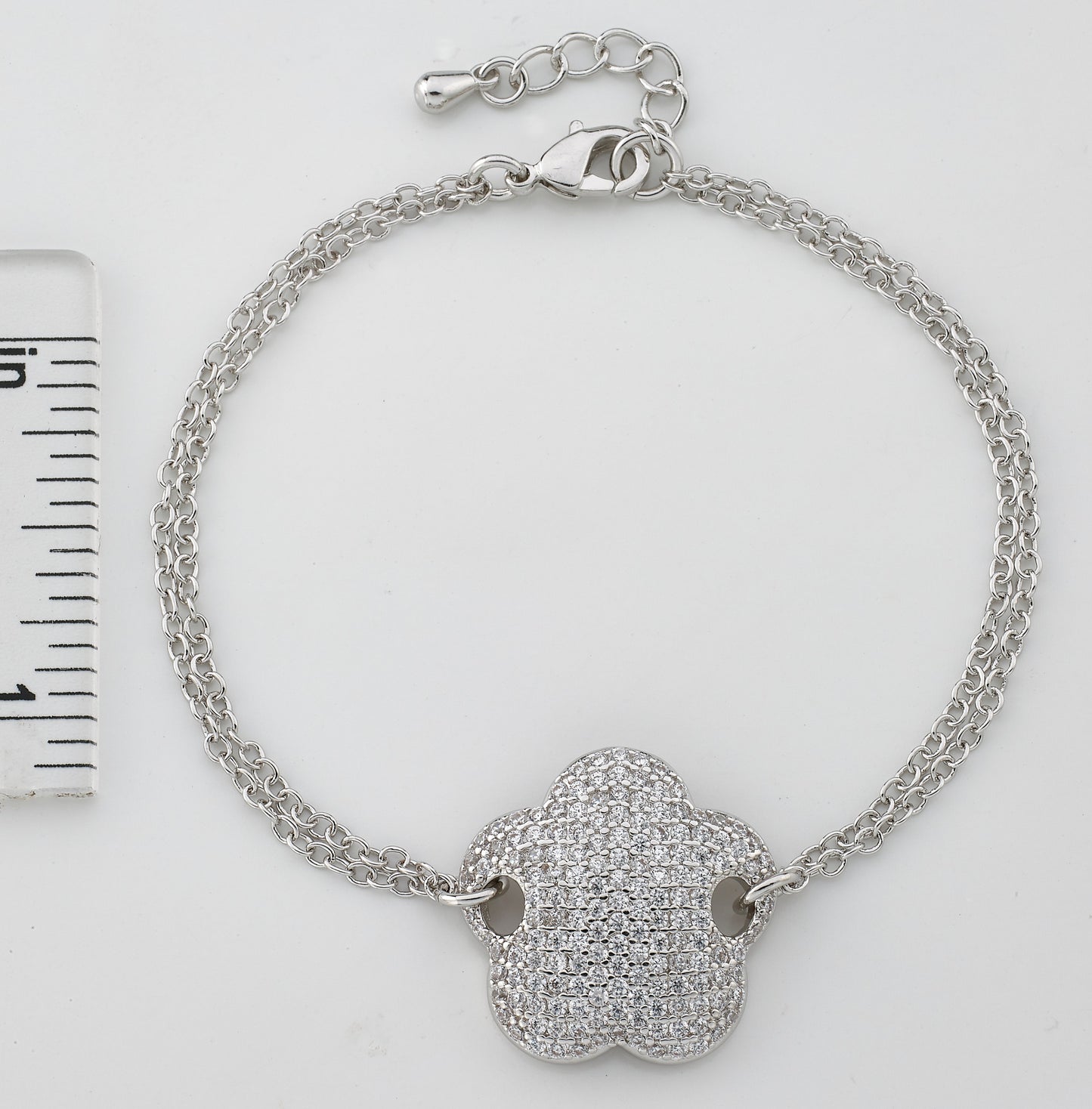 Pave Flower Bracelet
