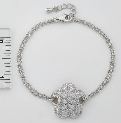 Pave Flower Bracelet