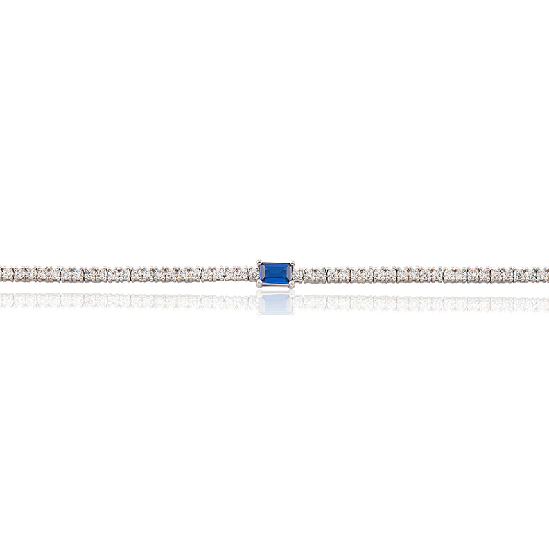 Rhodium Plated Cz Tennis Bracelet