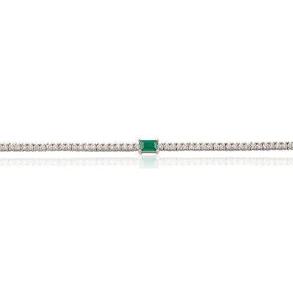 Rhodium Plated Cz Tennis Bracelet