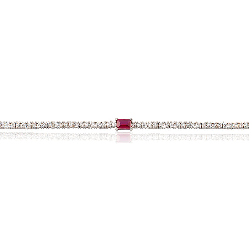 Rhodium Plated Cz Tennis Bracelet
