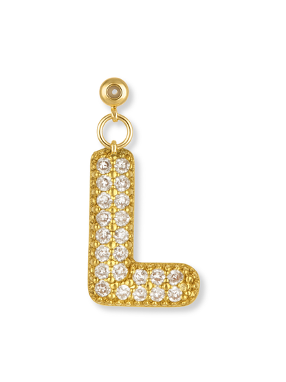 Bubble Letter Grip Charm