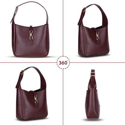 Azura Women’s Leather Shoulder Bag – Genuine Leather Handbag for Everyday Elegance | Minimal & Handcrafted