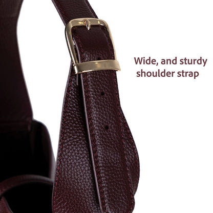 Azura Women’s Leather Shoulder Bag – Genuine Leather Handbag for Everyday Elegance | Minimal & Handcrafted