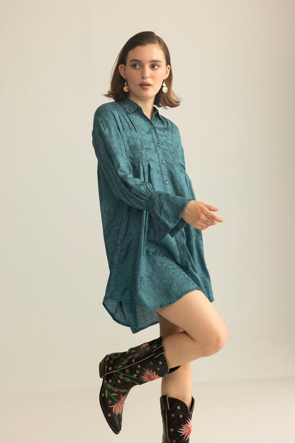 The Elowen Belle Woven Dress in Kayaking