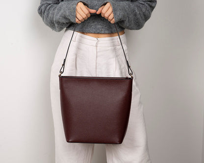 Elena Women’s Leather Tote Bag – Genuine Leather Shoulder Bag for Everyday Function | Minimal & Handcrafted