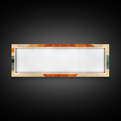 Sunset Art Deco Sunburst Wall Art, Ready To Hang Canvas Print, Panoramic Art, Art Deco Wall Decor, Above Bed, Above Couch, Above Sofa