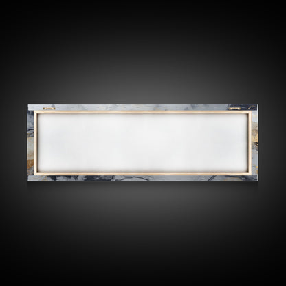 Silver Marble Canvas Wall Art, Abstract Canvas Art, Panoramic Art, Extra Large Wall Art, Marble Wall Decor, Large Canvas Art, Modern Art
