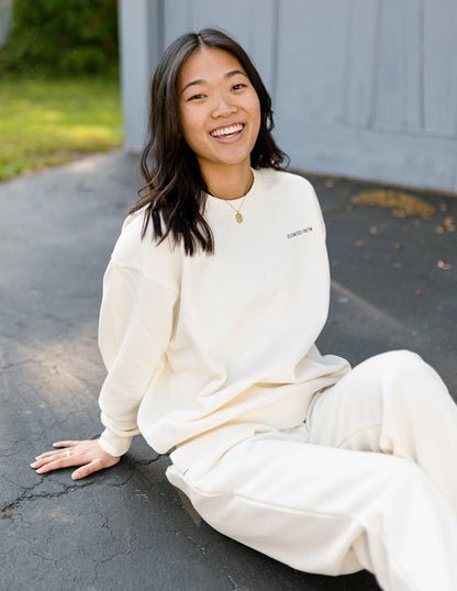 Basics White Sand Unisex Crewneck