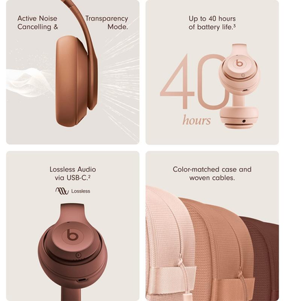 Beats Studio Pro X Kim Kardashian Premium Wireless Over-Ear Headphones, up to 40-Hour Battery Life, Active Noise Cancelling, USB-C Lossless Audio, Apple & Android Compatible - Dune