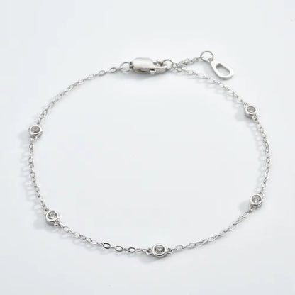 Cosmic Halo Bezel Classic Cubic Zirconia Bracelet