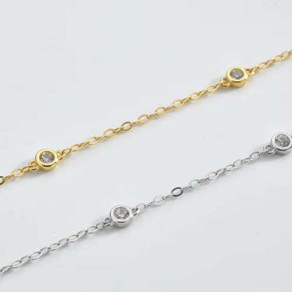 Cosmic Halo Bezel Classic Cubic Zirconia Bracelet