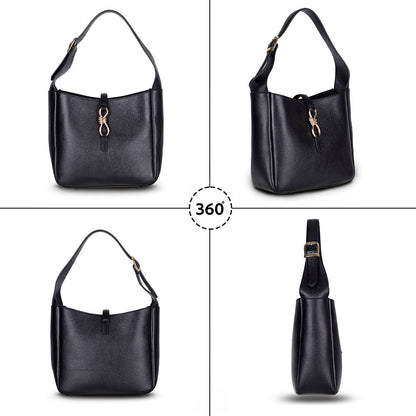 Azura Women’s Leather Shoulder Bag – Genuine Leather Handbag for Everyday Elegance | Minimal & Handcrafted