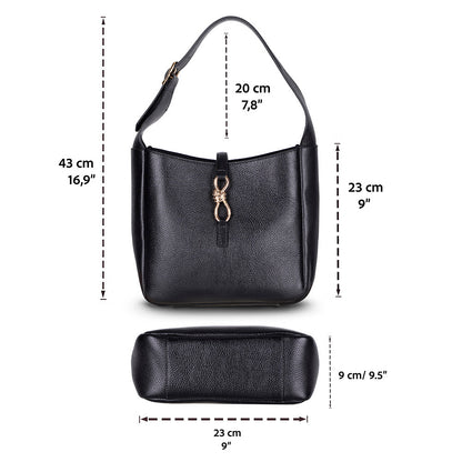 Azura Women’s Leather Shoulder Bag – Genuine Leather Handbag for Everyday Elegance | Minimal & Handcrafted