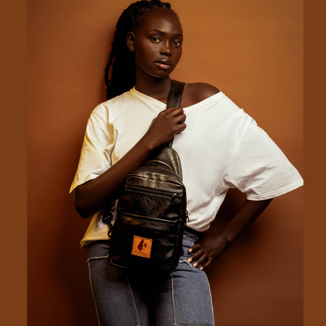 Large Vegan Leather Crossbody Sling Bag | Umoja