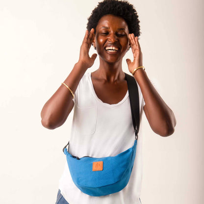 Round Mini Shoulder Bags for Women - Canvas Bag