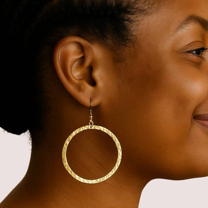 Circle Hoop Brass Earrings for Women | Sura