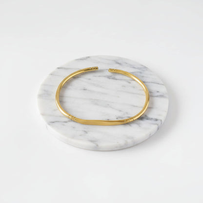 C-Shaped Brass Cuff Bracelet | Dhahabu