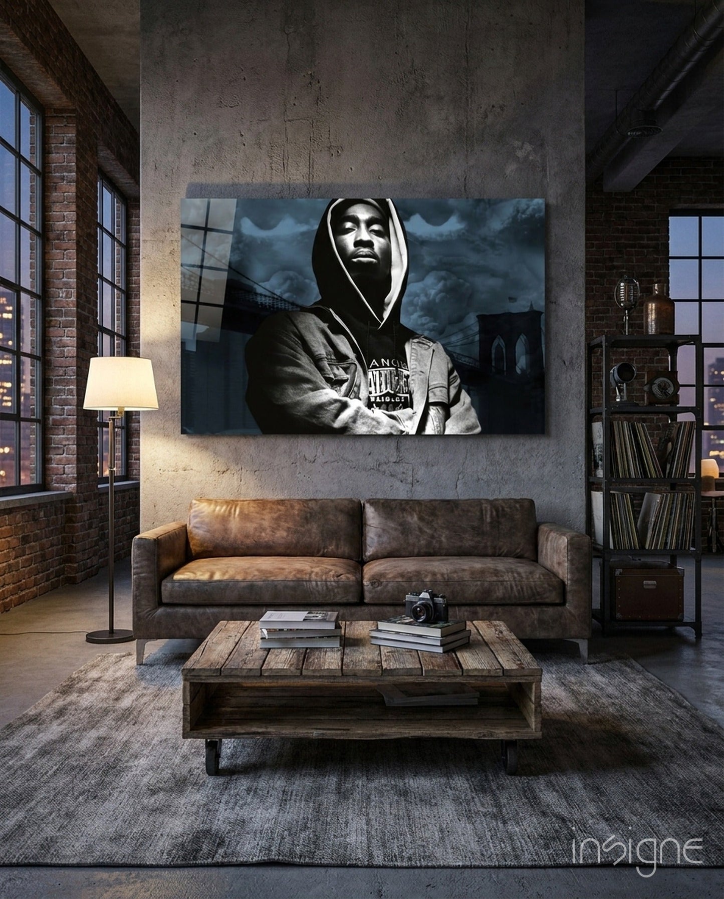 Tupac Shakur Glass Wall Art