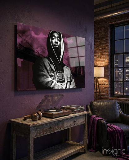 Tupac Shakur Glass Wall Art