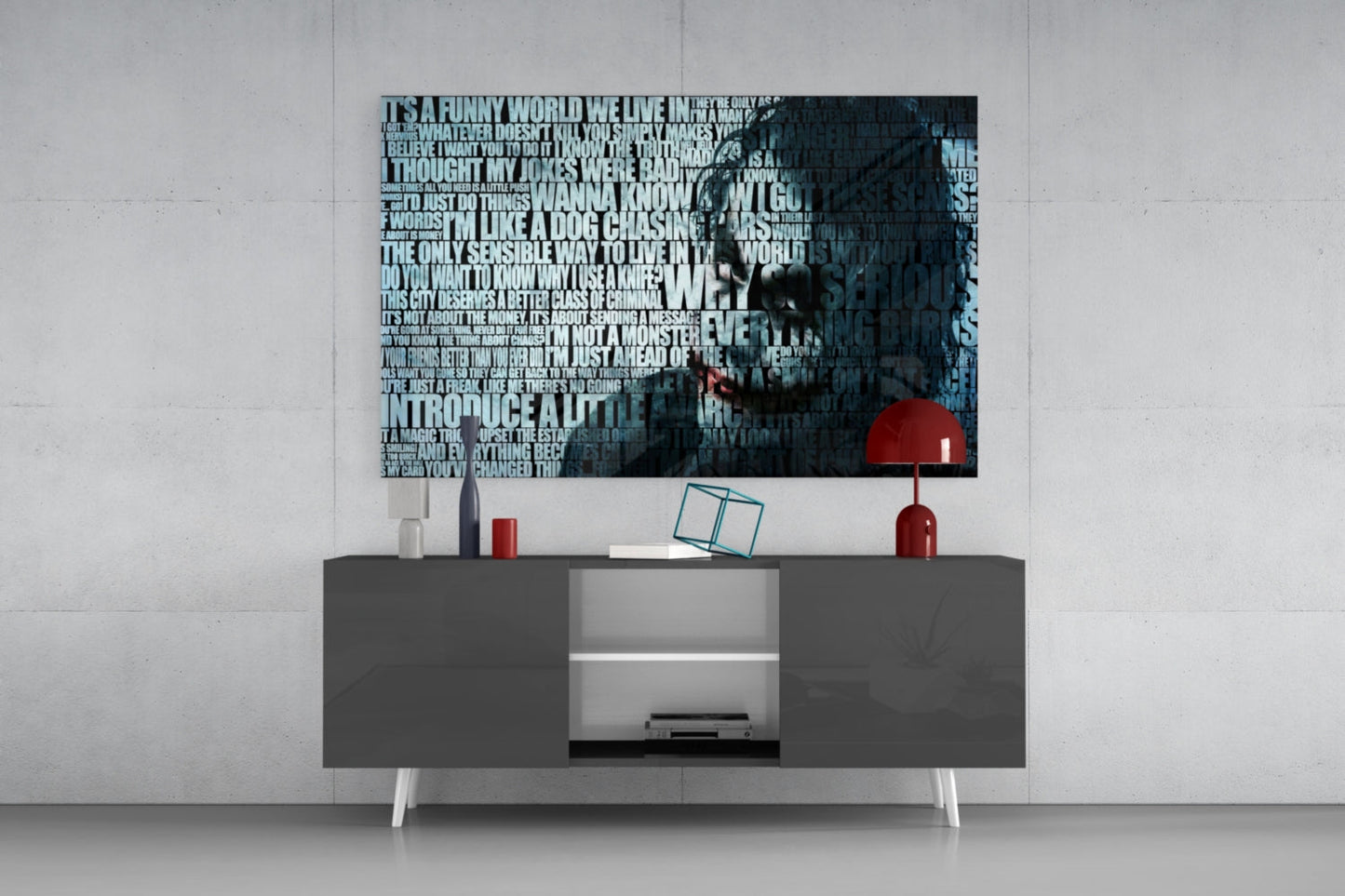Joker Glass Wall Art