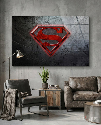 Superman Glass Wall Art