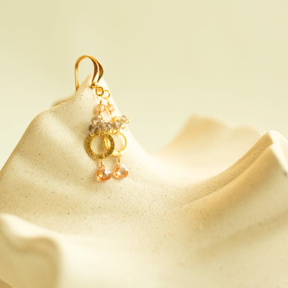 Pink Tourmaline Solara Earrings