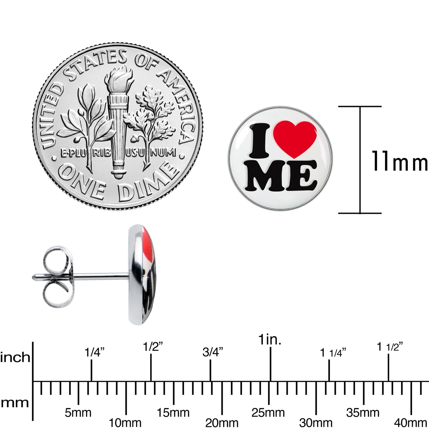 I Love Me Stud Earrings by Onyx O