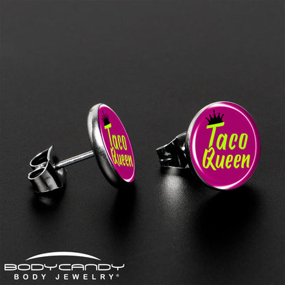 Taco Queen Stud Earrings by Onyx O