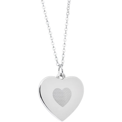 Custom Photo Sliding Locket Heart Pendant Necklace