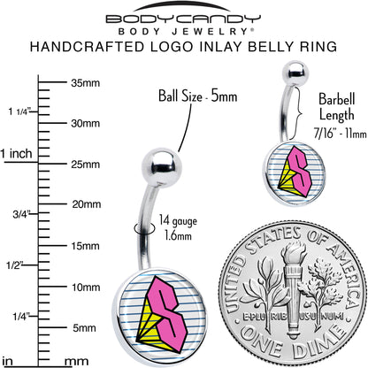 Hot Pink Cool S Belly Ring by Onyx O