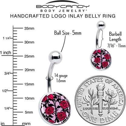 Blossom Creation Floral Love of Roses Belly Ring by Onyx O