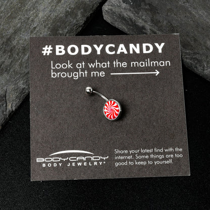 Holiday Peppermint Candy Belly Ring