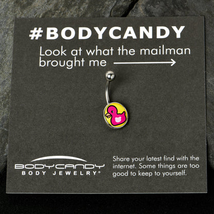 Pink Ducky Belly Ring by Onyx O