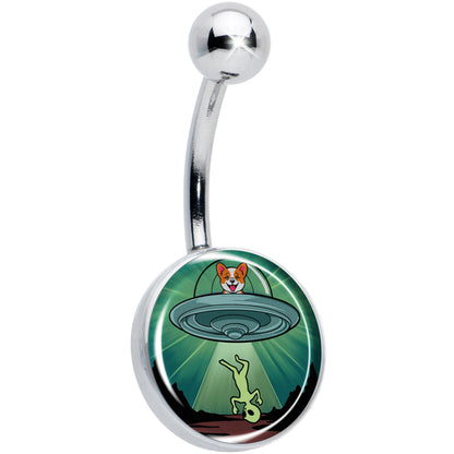Reverse Alien UFO AbductionBelly Ring by Onyx O