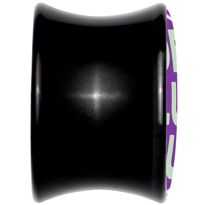 Word DELULU Black Acrylic Saddle Plug Set by Onyx O