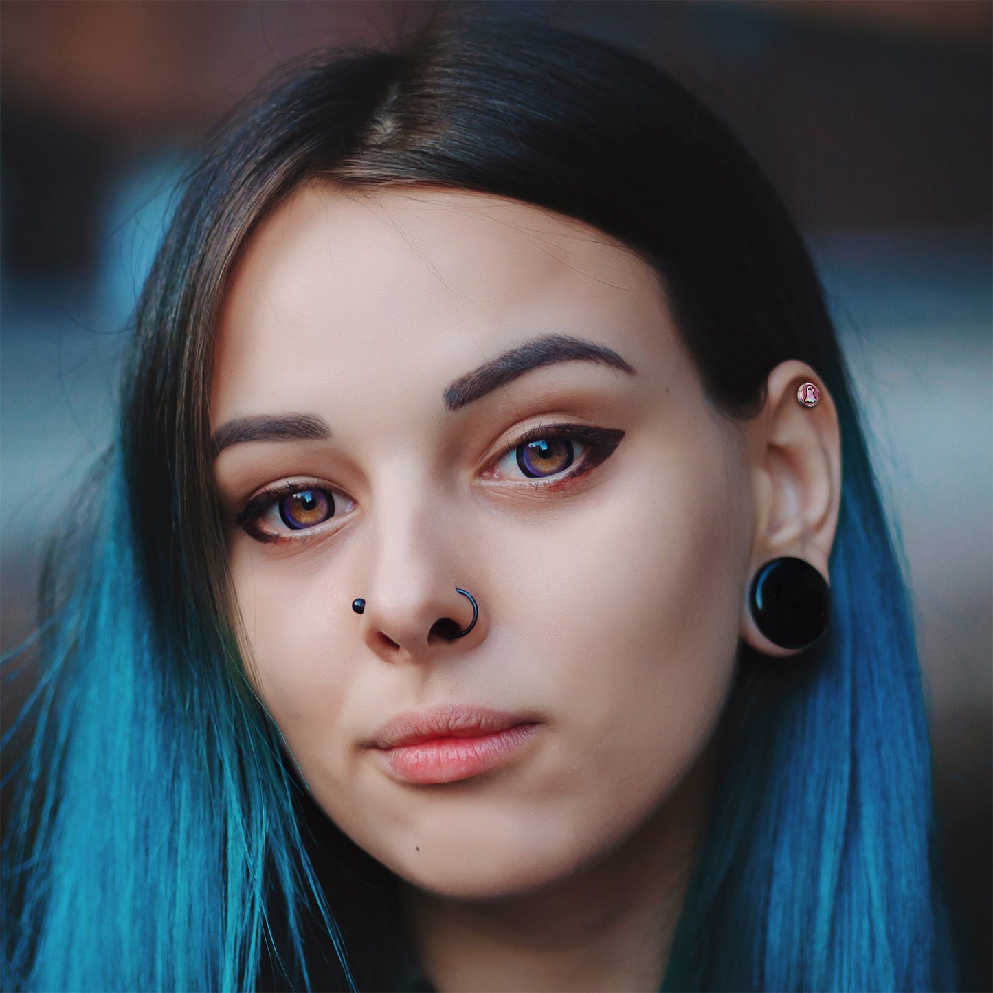 16G 1/4 Disco Spirit Ghost Tragus Cartilage Earring by Onyx O