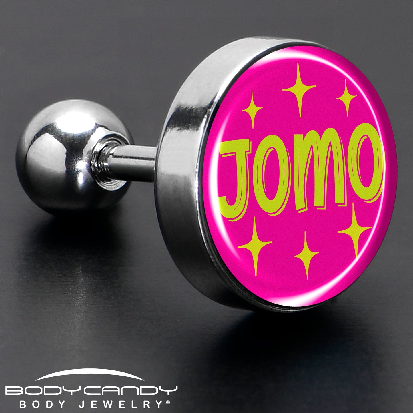 16G 1/4 Pink JOMO Tragus Cartilage Earring by Onyx O