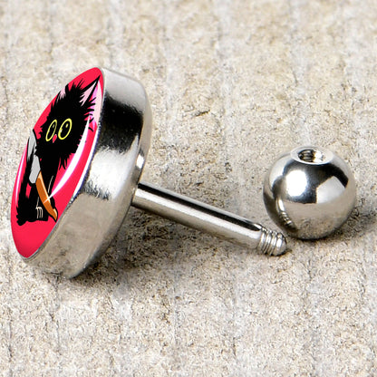 16G 1/4 Stabby Cat Tragus Cartilage Earring by Onyx O