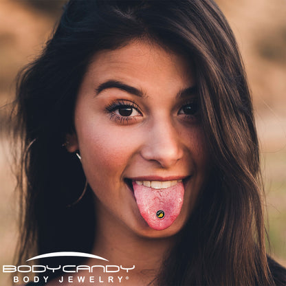 That is Bananas Barbell Tongue Ring by Onyx O