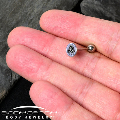 Leaping Leapfrog Spiders Barbell Tongue Ring by Onyx O